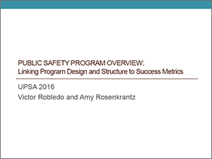 Public Safety Program Overview